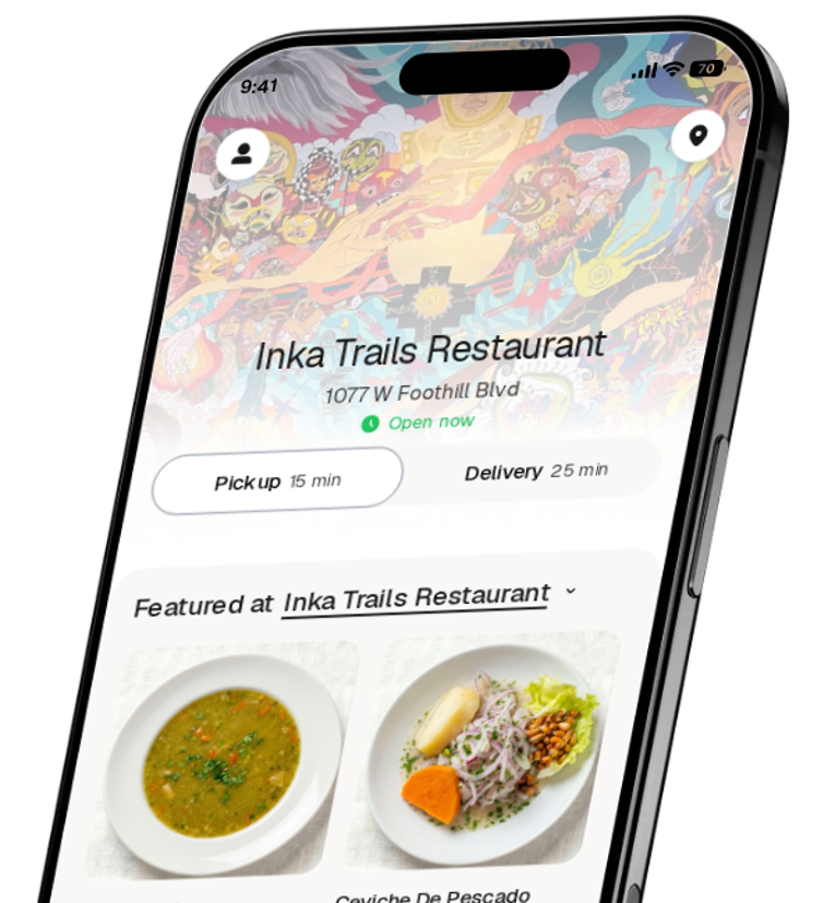Inka Trails Restaurant app preview